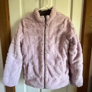 ATHLETA GIRL REVERSIBLE WARM + FUZZY JACKET size XXL / 16